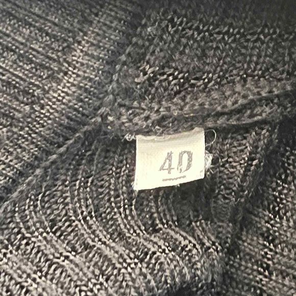 2000s Missoni Merino Wool Knit Dress 40 Black Bell Sleeve Knee Length Witchy Y2K - Picture 3 of 8